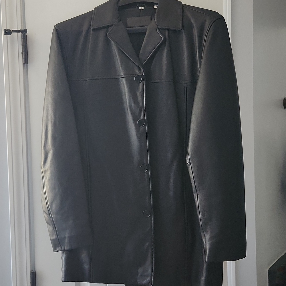 Alfani Black Leather Jacket